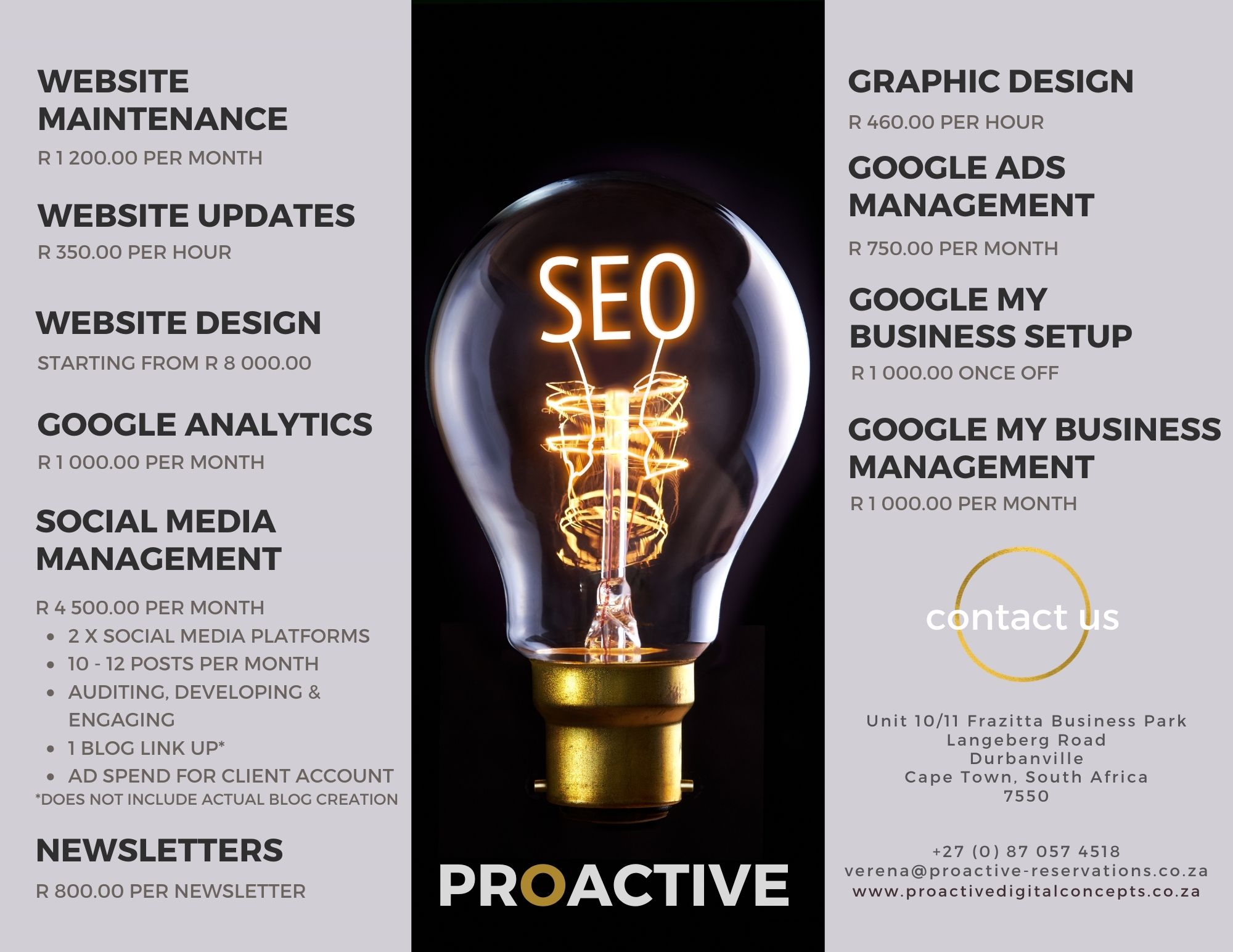 SEO marketing services Durbanville